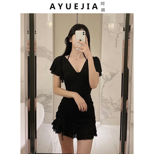 性感遮肚显瘦保守连体泡温泉游泳装 泳衣女夏纯欲风2025年新款 爆款