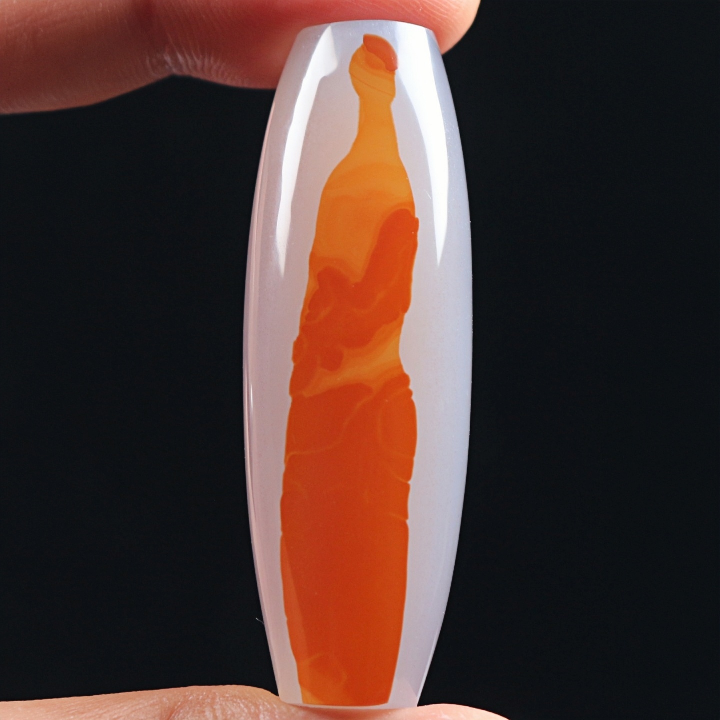 巴西玛瑙人物象形珠子吊坠巴玉图腾锁骨挂件