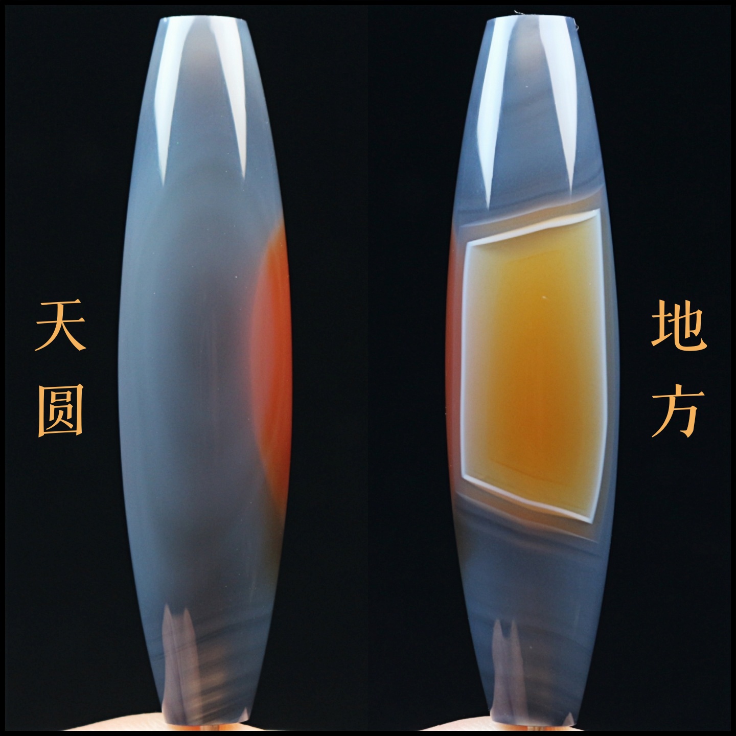 巴西玛瑙天圆地方天珠吊坠项坠巴玉圆眼方眼锁骨挂件