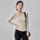 高弹普拉提训练无缝跑步运动女孩上衣薄款 健身速干瑜伽服长袖 修身