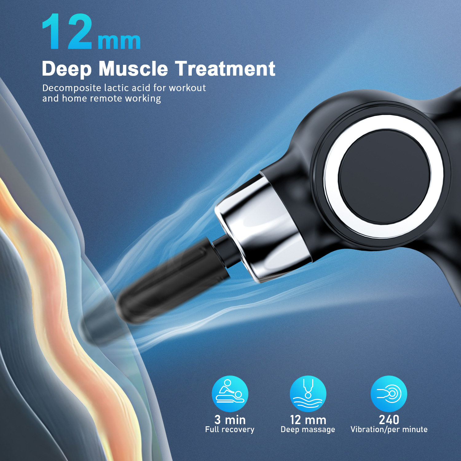 跨境筋膜枪健身运动理疗按摩器家用电动按摩枪迷你高频震动按摩棒