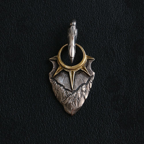 一休老银匠925矛头复古吊坠