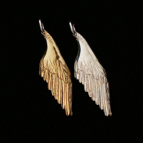 925纯银鹰头印第安吊坠