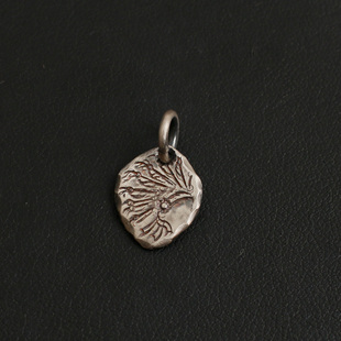 一休高桥吾郎风格菊地健925纯银酋长老鹰饼子吊坠