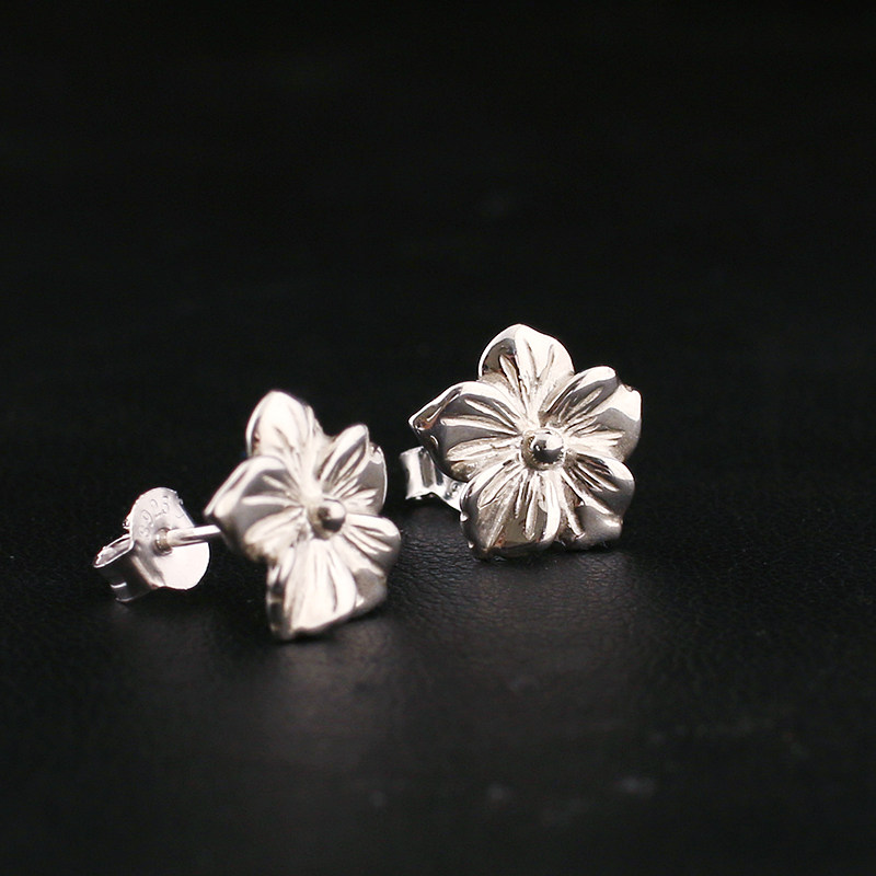 一休高桥吾郎 风格 FA 925纯银 樱花耳钉 个性银耳钉男女款,饰品/流行首饰/时尚饰品新,耳钉,淘宝优惠券,粉丝福利购,淘宝优惠卷