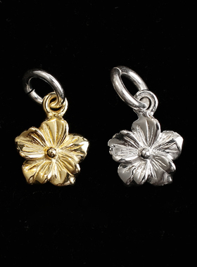 一休高桥风格 First Arrow‘s 925纯银樱花 饼子 吊坠 小配件送环