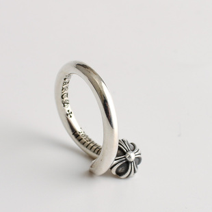 一休老银匠925纯银 圆头钉子戒指 朋克风 摇滚 男女款情侣款指环