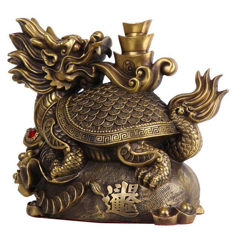 铜金龟运财 工艺饰品摆设聚宝盆龙龟铜龙龟 金龟运财