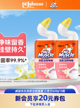 威猛先生洁厕液洁厕灵厕所马桶除臭黄蓝泡泡清洁剂强力除垢洁厕剂