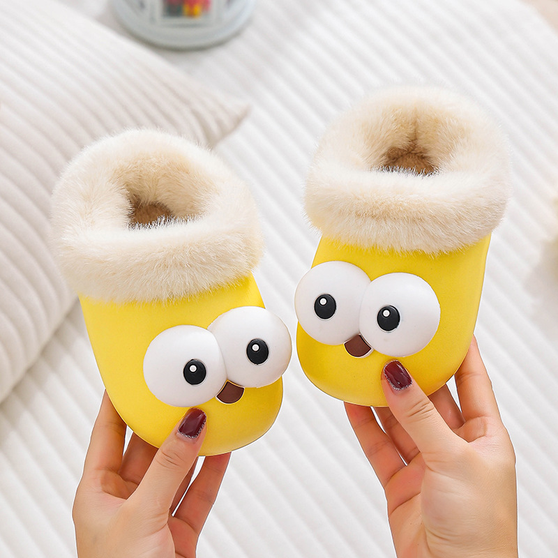 儿童棉拖鞋冬季2025新款内胆可拆卸防水防滑宝宝男女童婴儿毛毛鞋