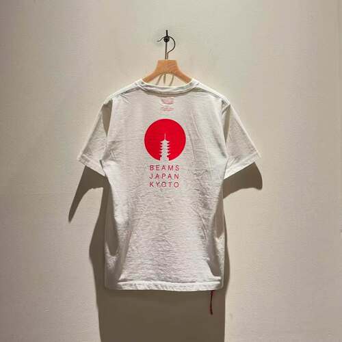 BEAMS JAPAN 25SS KYOTO PRINT 京都限定日产宽松红绳男女短袖T恤