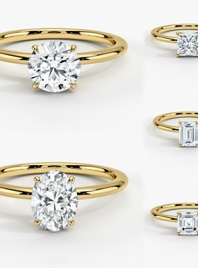 摩登卡珠宝天然钻石gia1克拉四爪戒指女款18k金结婚求婚订婚钻戒