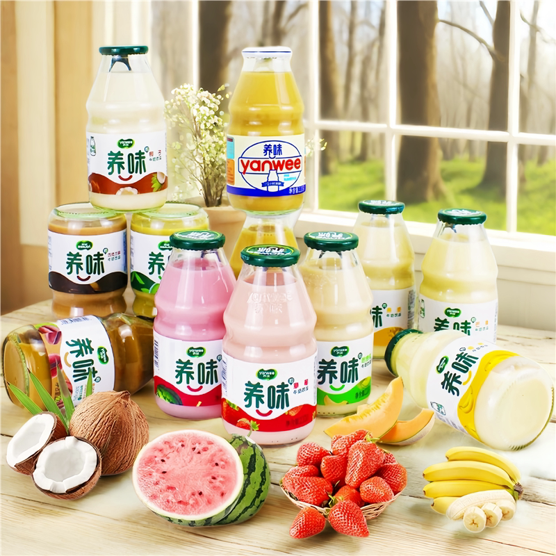 养味牛奶饮品220g*6瓶乳酸菌芒果草莓香蕉学生早餐奶饮料果味饮品