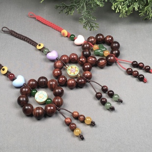 正宗海南黄花梨紫油梨钥匙扣挂件文玩