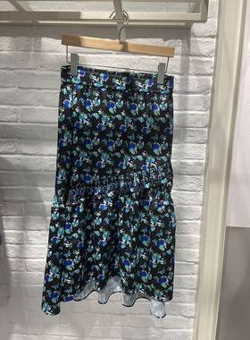 米蔻百家好夏季新款韩休闲中长款收腰半身裙女式裙子HVSK320A