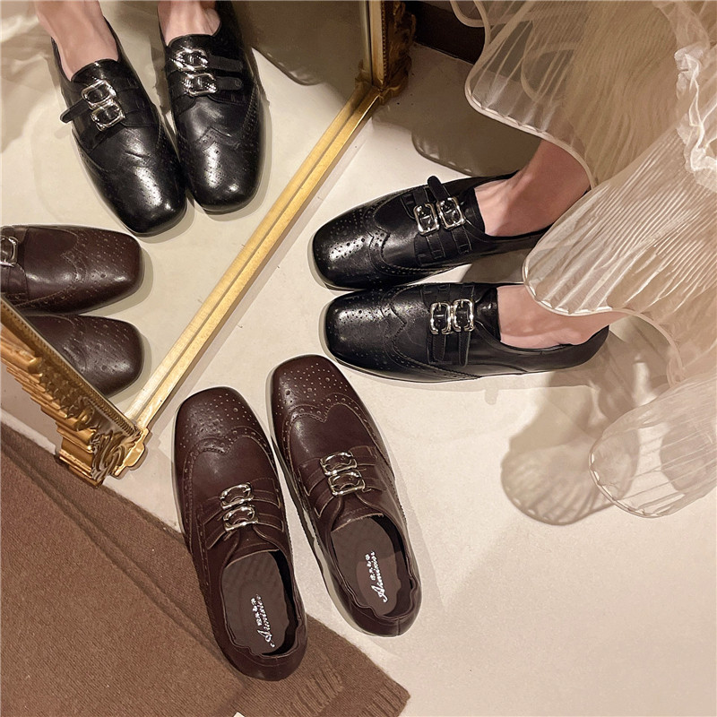 英伦风复古小皮鞋女2026年春季新款爆款平底单鞋配裙子气质乐福鞋,女鞋,深口单鞋,淘宝优惠券,粉丝福利购,淘宝优惠卷