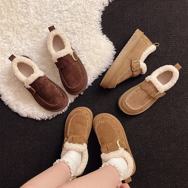 厚底加绒豆豆勃肯鞋女鞋子雪地靴2025新款冬季一脚蹬低帮保暖棉鞋,女鞋,深口单鞋,淘宝优惠券,粉丝福利购,淘宝优惠卷