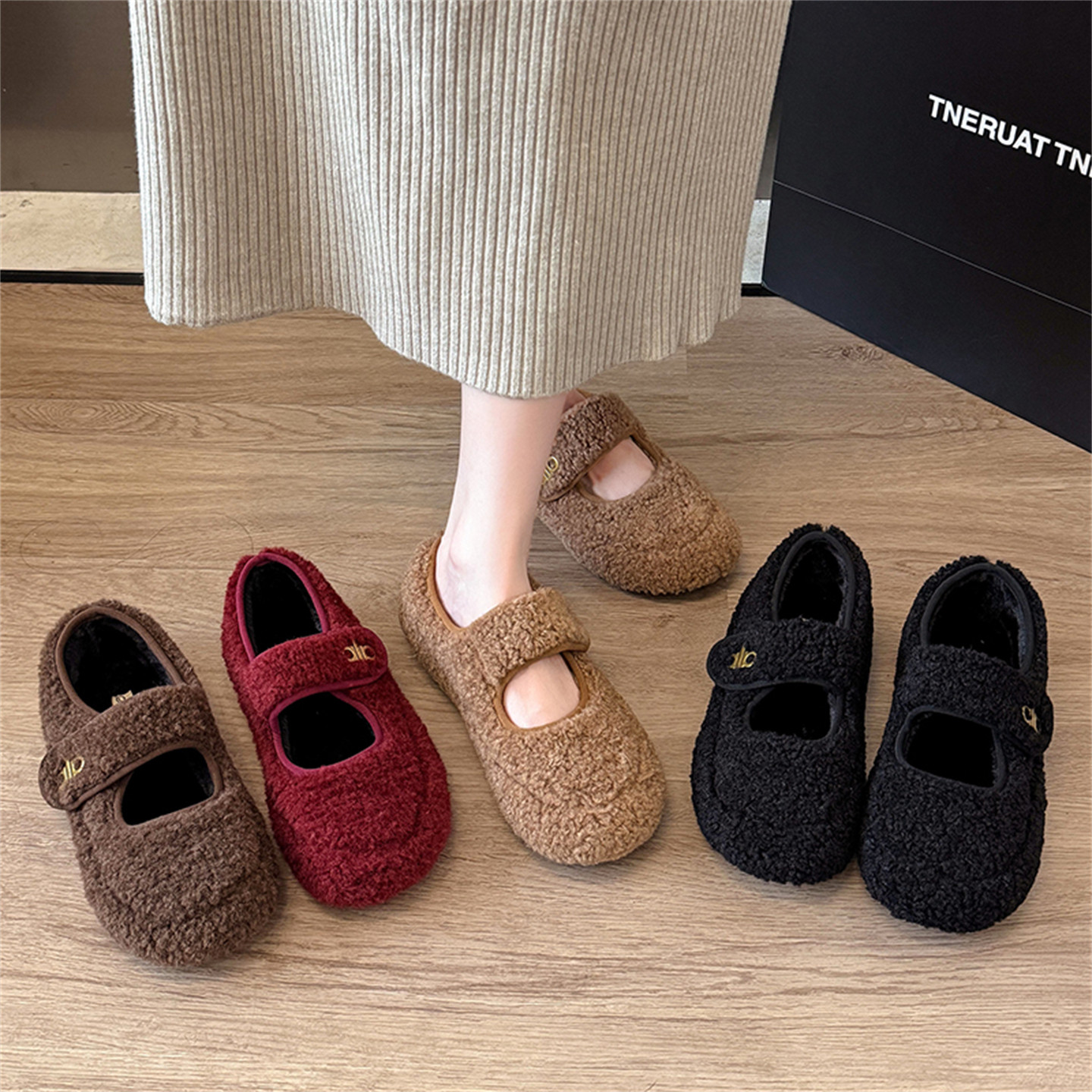 平底法式玛丽珍鞋女2025秋季新款气质加绒保暖豆豆鞋时尚百搭棉鞋,女鞋,浅口单鞋,淘宝优惠券,粉丝福利购,淘宝优惠卷