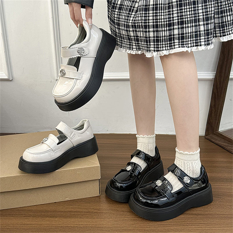 增高厚底小皮鞋女2026年春季新款气质日系百搭单鞋配裙子jk乐福鞋,女鞋,深口单鞋,淘宝优惠券,粉丝福利购,淘宝优惠卷