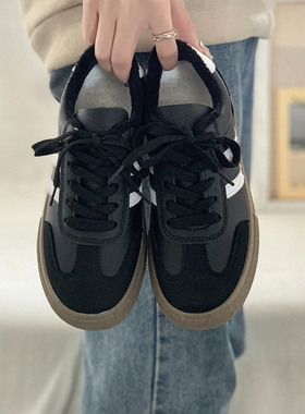 德训鞋女鞋2024新款春子季防闲滑运动休鞋轻便软底小08255白爆秋