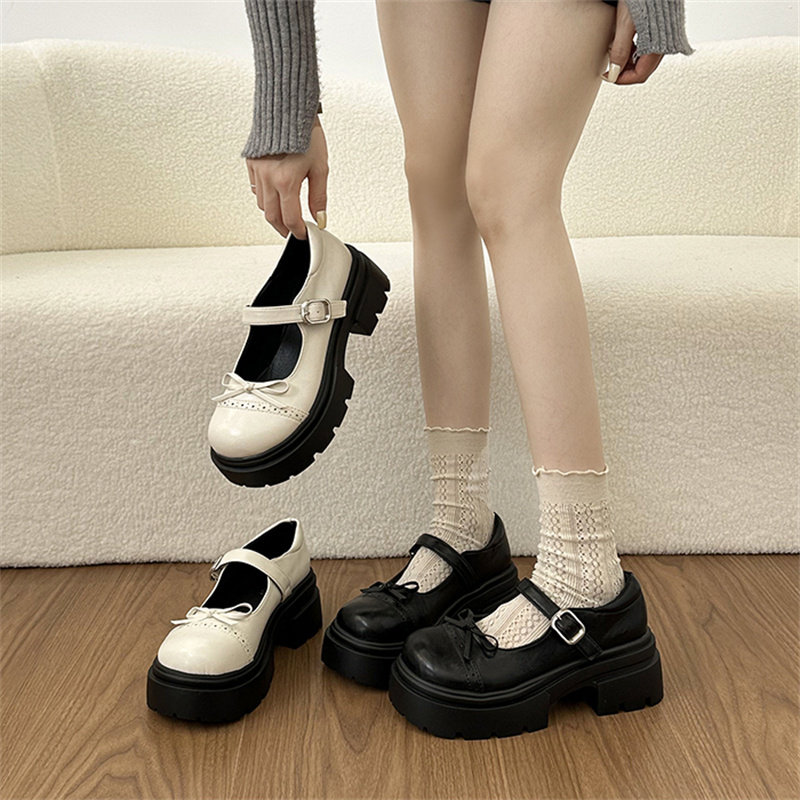 学院风高级玛丽珍鞋女2026春季新款气质增高小皮鞋配裙子百搭单鞋,女鞋,浅口单鞋,淘宝优惠券,粉丝福利购,淘宝优惠卷