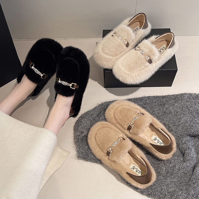 永希女鞋时尚百搭棉鞋子