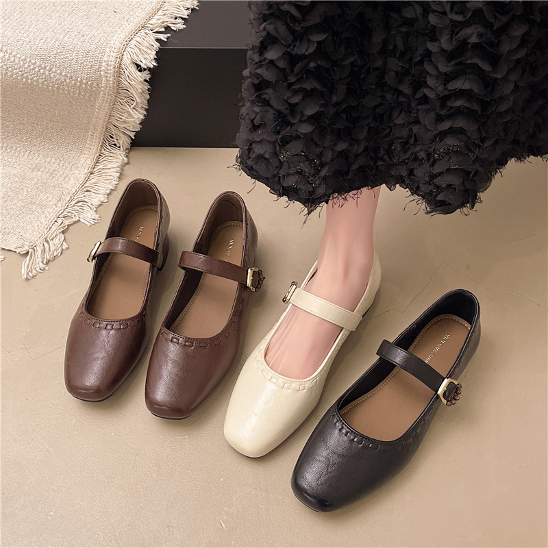 粗跟百搭玛丽珍鞋女2026春季新款爆款方头气质小皮鞋时尚增高单鞋,女鞋,浅口单鞋,淘宝优惠券,粉丝福利购,淘宝优惠卷