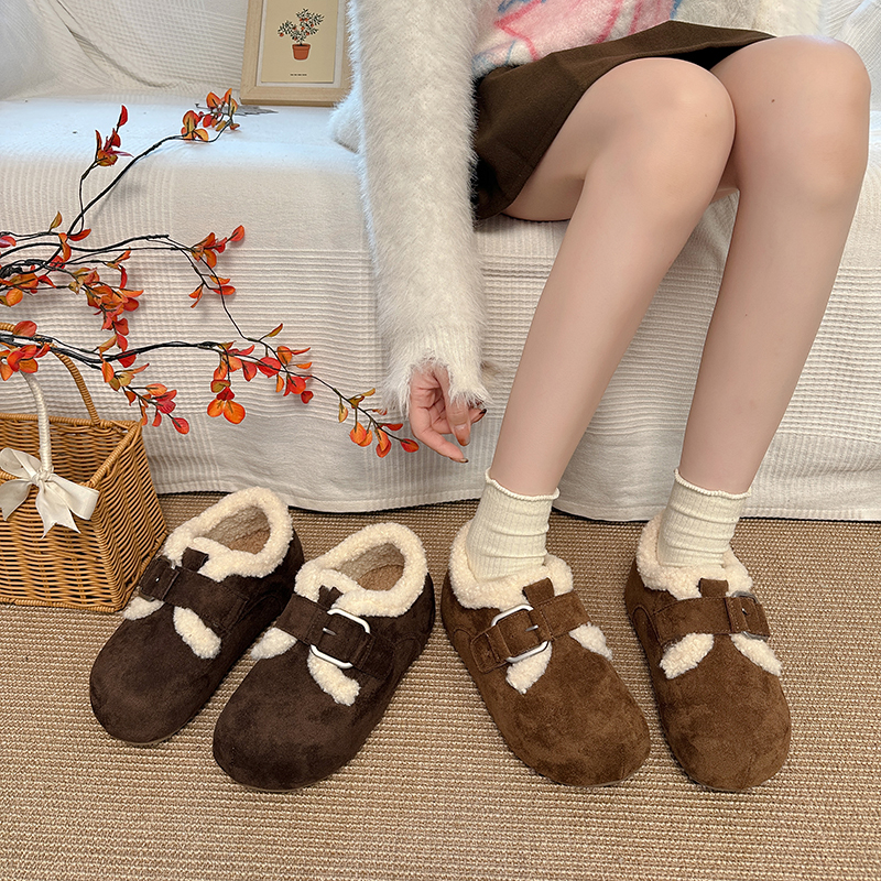 永希女鞋一脚蹬保暖雪地靴