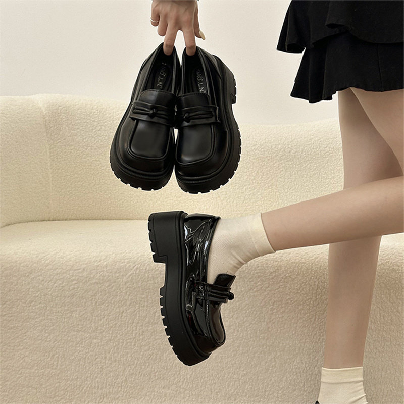 小个子时尚乐福鞋女2026春季新款英伦风黑色小皮鞋百搭配裙子单鞋,女鞋,深口单鞋,淘宝优惠券,粉丝福利购,淘宝优惠卷