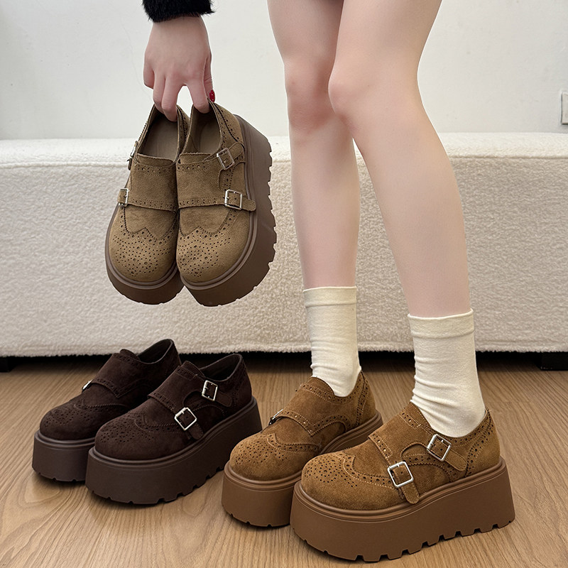 厚底增高勃肯鞋女2026春季新款爆款时尚百搭单鞋气质小个子乐福鞋,女鞋,深口单鞋,淘宝优惠券,粉丝福利购,淘宝优惠卷