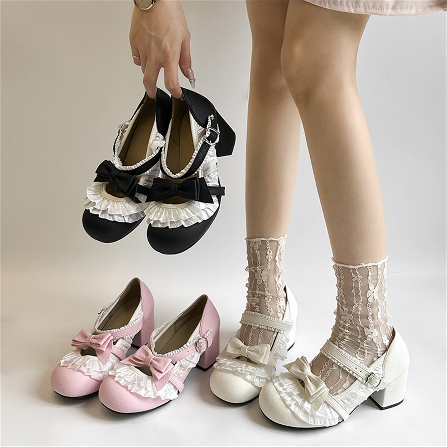 温柔时尚玛丽珍鞋女2026春季新款配裙子粗跟高跟鞋小个子日系单鞋,女鞋,浅口单鞋,淘宝优惠券,粉丝福利购,淘宝优惠卷