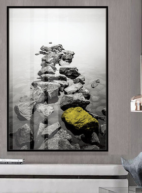 轻奢风时来运转长方形定做晶瓷画