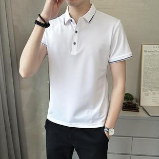 T恤 冰丝POLO衫 男夏季 新款 商务百搭休闲短袖