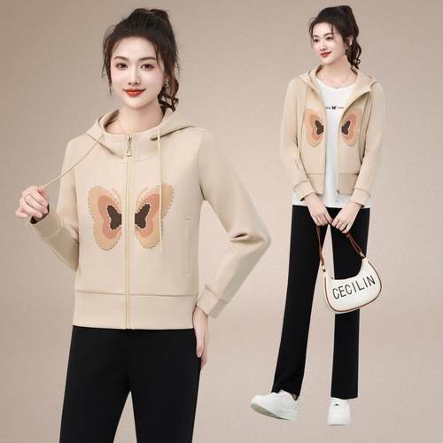 休闲两运动套女春秋2025新款一装整套时尚洋减82238516龄显瘦年轻