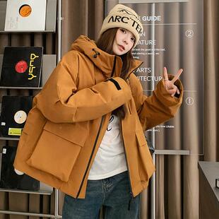 2季025冬款工装短款小个子宽松保新暖锋冲衣羽绒服c139-865户外保