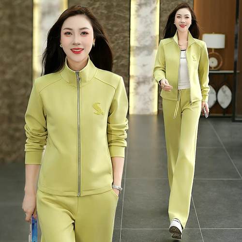 品牌妈妈春装套装20年25外新款洋气女春秋套中老动运休闲服963460