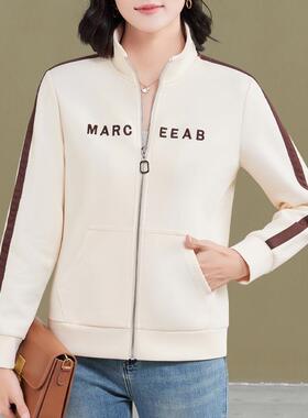 外松套女春秋VBK2款025新时薄尚立领短款夹克洋气减龄宽休闲运动