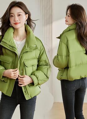 羽绒服女短款2尚025冬季新个子高端时洋气立领ZDIE5891加小厚白鸭