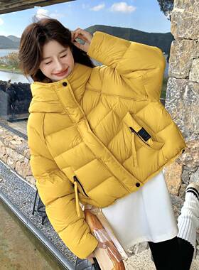 多胺黄色0绒9款羽绒服短冬季女款巴2b271-926025新款小个子加厚保