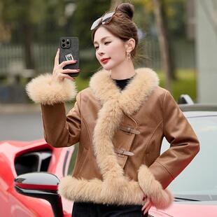 级感狸毛皮草羽绒服女冬季短款小个子204新款欧货ZYA6898J高2麂狐