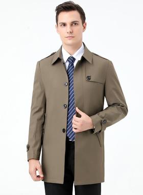 22衣5秋季新款02011-PP-男士档风衣中长款外套男装薄款上商务休高