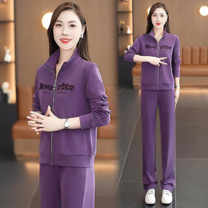 202春秋季新5款女运动长袖POOL休闲套装韩领版运动97020090服两件