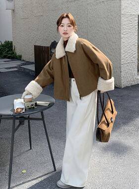 新羽款90绒羊毛绒拼B297-191接羔服