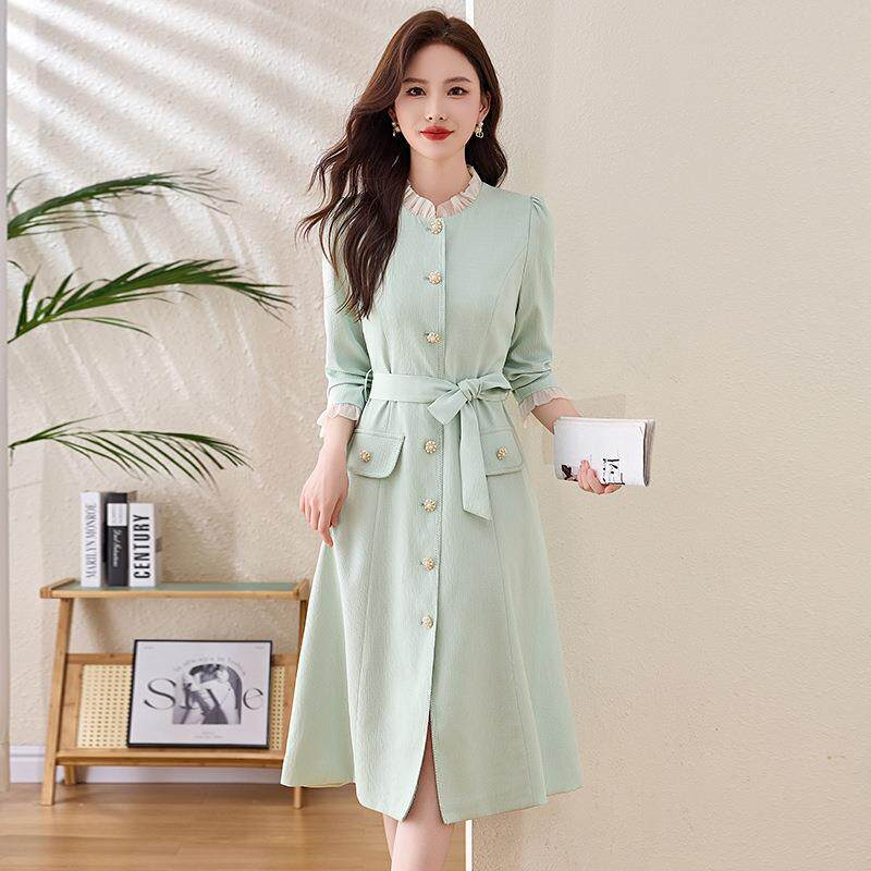 小香风春长袖连衣ZLI2552S裙女205新款秋轻春奢高级感气质2名媛洋