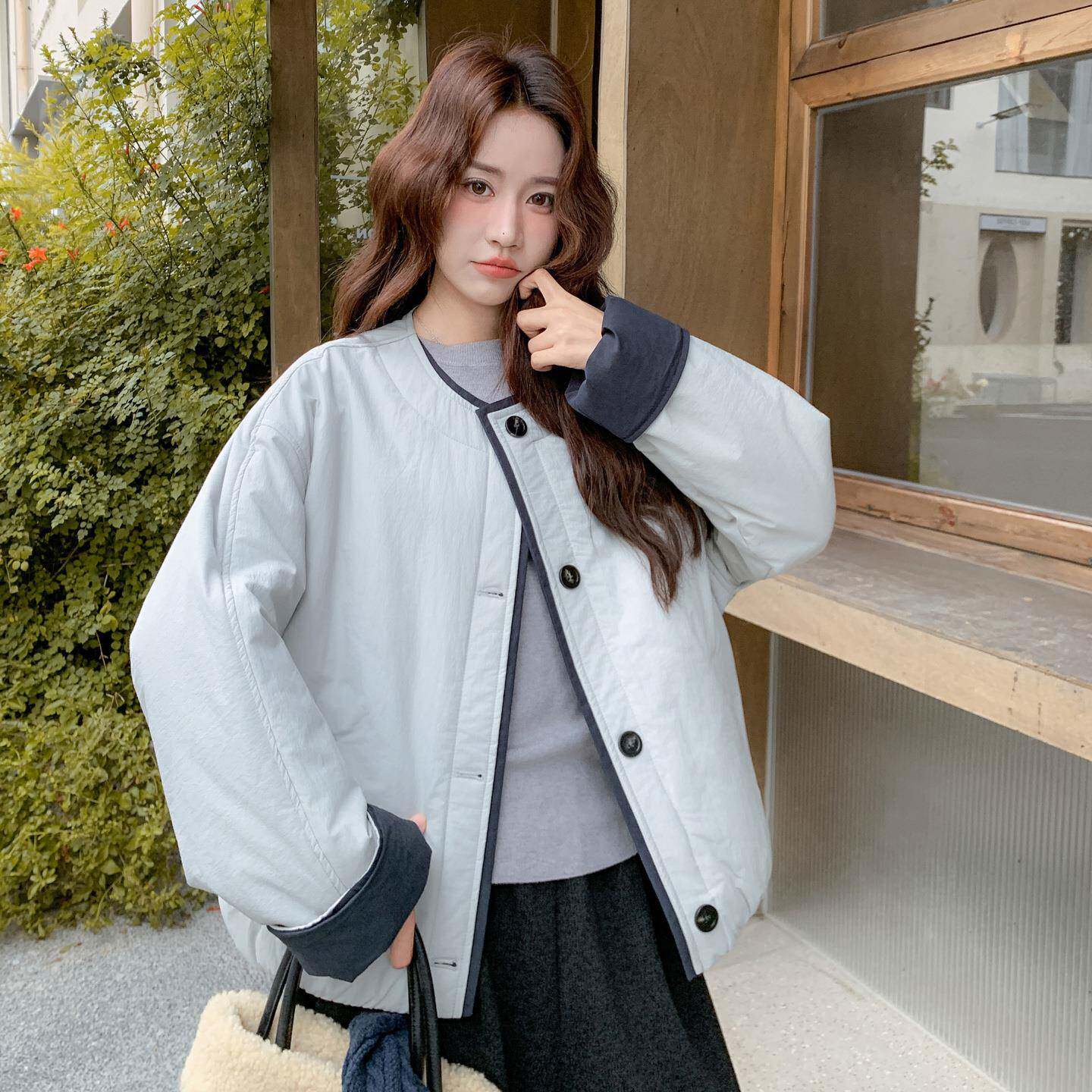 外美保暖C327-993棉甜衣+套围巾