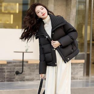 设计感翻领羽绒服女短款2024款小气个子ZAI5529N新修身质白鸭绒冬