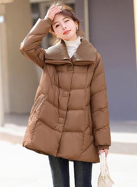 中长款羽绒服女冬季2024美年新款中ZYI8609Z年高级感德时尚松宽休