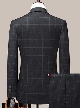 年男西装中套装男外套职套业正装新款西服男RKO装商式务休闲高档