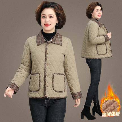 84-1918年妈妈中棉服女2025年新款年冬季棉外套中老女装女士洋气