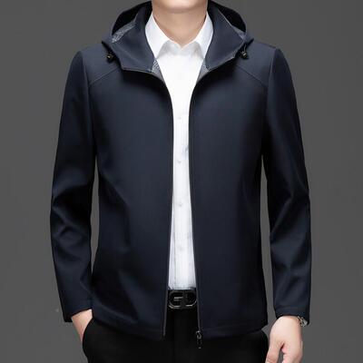 品牌外套男士松帽上衣服宽春秋季夹新款潮流连休闲8605商务克男装